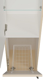 Misty Пенал для ванной Марта 35 бежевый L с б/к – фотография-2